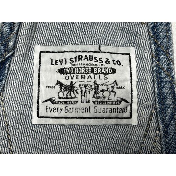 Levi's Women's Blue Denim Utility 4-1/2" Inseam Shortalls - Size L - Picture 5 of 8